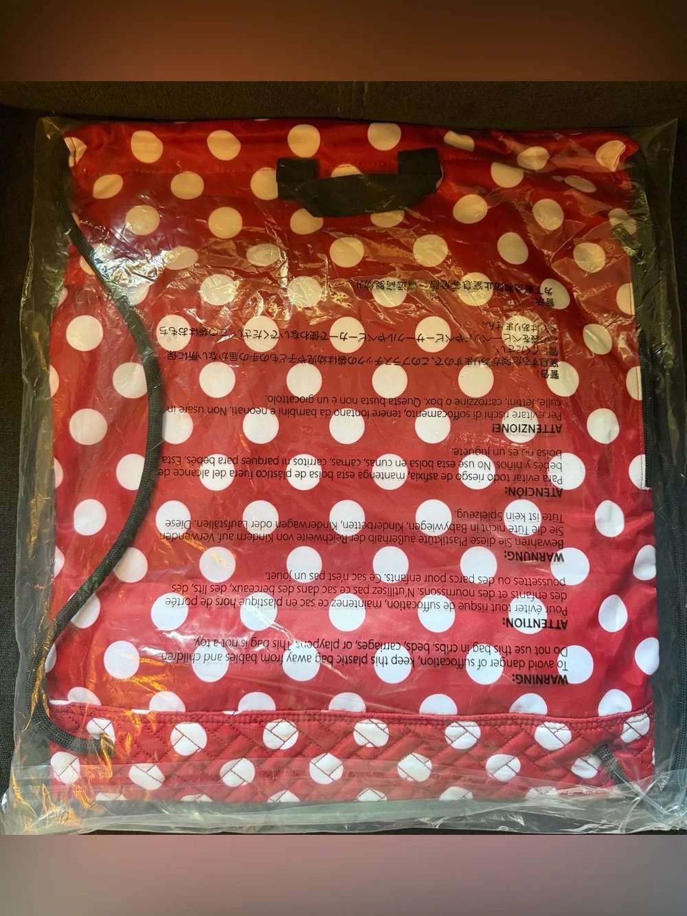 Lug Jumping Jack Drawstring Backpack - Crimson Large Dot (Red, White Polka Dots)